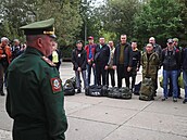 Volgogradská oblast. Odjezd rezervistů během částečné mobilizace v Rusku (28....