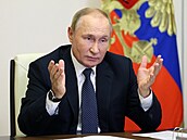 Vladimir Putin při projevu před ruskými učiteli (5. října 2022)