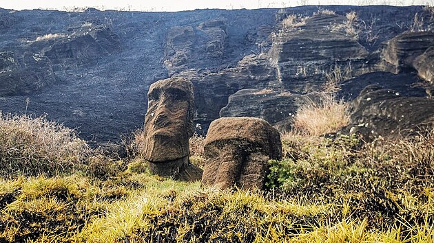 Ohoel sochy moai na Velikononm ostrov (6. jna 2022)