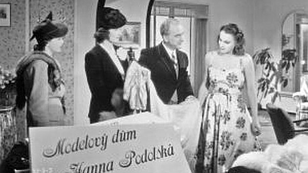Reklama Hany Podolské ve filmu Katakomby (1940)