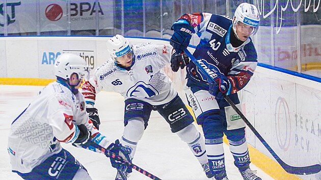 Momentka z extraligov�ho utk�n� Plze� - Kometa Brno