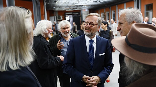 Do volebn�ho �t�bu SPOLU v Brn� dorazil premi�r Petr Fiala. (1. ��jna 2022)