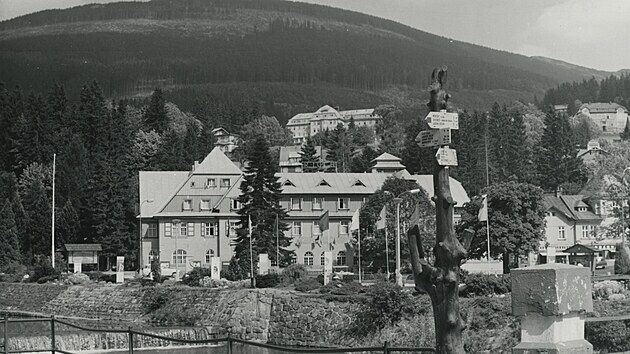 Bývalá zotavovna Pětiletka, jejíž součástí byla Špindlerovská hospoda.