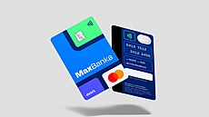 Vizuál platebních karet Max banky