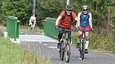 Cyklisté už mohou využívat novou odbočku z Valašské Polanky směrem na Prlov a...