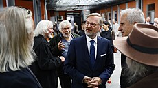 Do volebního �tábu SPOLU v Brn� dorazil premiér Petr Fiala. (1. �íjna 2022)