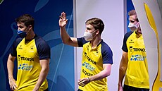 Stolní tenisté �védska na mistrovství sv�ta v �ínském �cheng-tu.