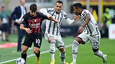 Momentka ze zápasu AC Milán a Juventusu.