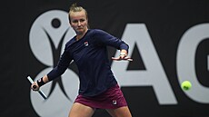 Barbora Krejíková zahrává úder ve finále turnaje v Ostrav.