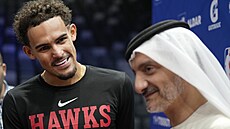 Trae Young, hvzda Atlanta Hawks, na návtv ve Spojených arabských emirátech