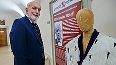 Právník a historik Stanislav Balík na výstav Advokáti proti totalit v...