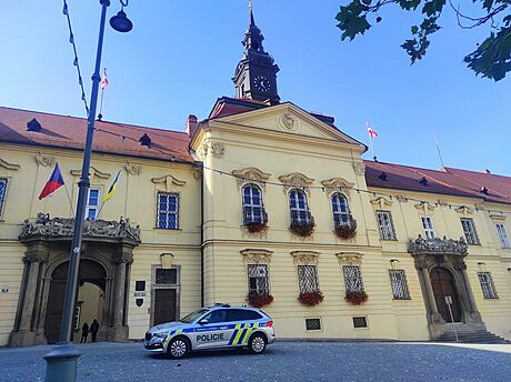 Policie zasahovala na brnnském magistrát (18. 10. 2022).