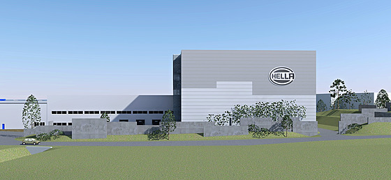 Vizualizace logistického centra spole�nosti Forvia Hella v Mohelnici