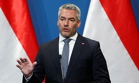 Rakouský kanclé Karl Nehammer (11. íjna 2022)