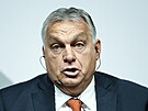 Berlín. Maarský premiér Viktor Orbán na diskuzi o ruské agresi na Ukrajin a...