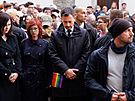 Pochodu na uctní obtí a odsouzení nenávistného inu proti LGBT+ komunit v...