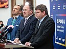 Tisková konference koalice SPOLU za úasti ministra kultury Martina Baxy (ODS),...