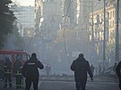 Centrem Kyjeva otásly exploze. (17. íjna 2022)