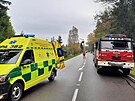 Nehoda dvou aut se �esti zran�n�mi u Hlinska (15. ��jna 2022).