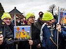 Protest místních obyvatel proti tb zemního plynu v roce 2014.