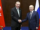 Ruský prezident Vladimír Putin a turecký prezident Recep Tayyip Erdogan na...