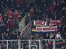 Pohled do sektoru fanouk Bayernu Mnichov na plzeskm stadionu.