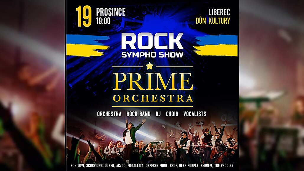 Prime Orchestra Rock Sympho Show v Liberci. Přednostní nákup