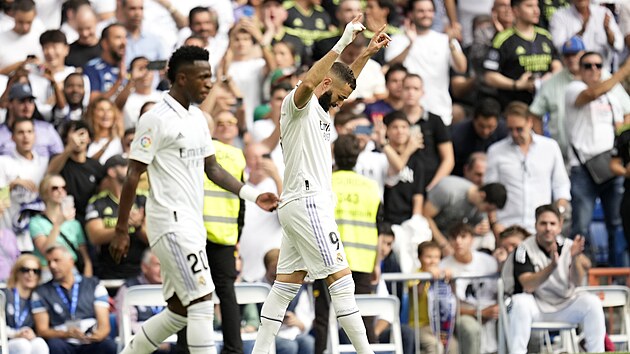 tonk Realu Madrid Karim Benzema slav gl proti Barcelon.