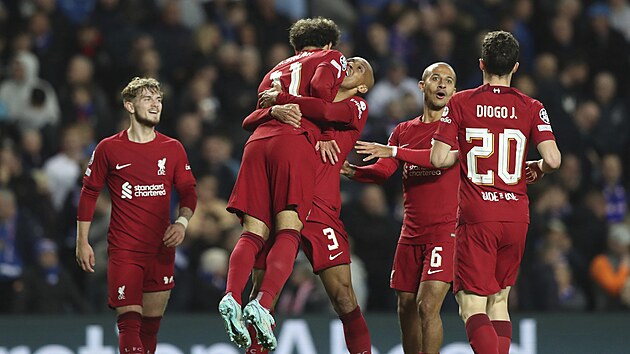 Hri Liverpoolu oslavuj jeden z gl Mohameda Salaha.