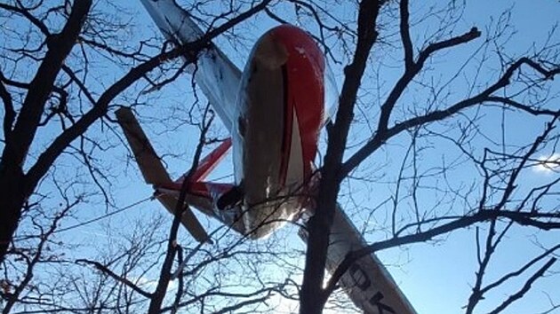 Kluzk pistl ve vtvch strom ve strni u Koterova. Posdce museli pomoct hasii.