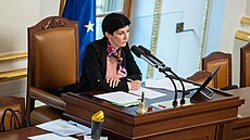 Pedsedkyn Snmovny a éfka TOP 09 Markéta Pekarová Adamová. (11. íjna 2022)