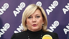 Tisková konference ANO. Na snímku Alena Schillerová. (18. íjna 2022)