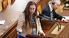 Jednání Poslanecké snmovny. Na snímku Berenika Petová. (18. íjna 2022)