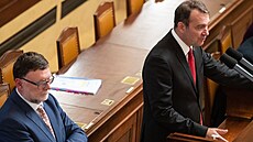 Jednání Poslanecké snmovny. Na snímku Radim Fiala (SPD). (18. íjna 2022)