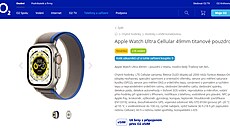 O2 podpora eSIM pro hodinky Apple Watch