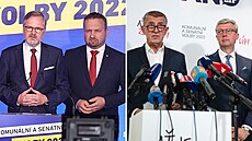 Líd�i koalice SPOLU a hnutí ANO