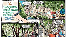 Nový komiks u�í d�ti, jak se správn� chovat v Národním parku �eské �výcarsko.