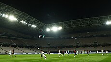 Pohárové utkání v Nice, kde se pedstavilo Slovácko, se hraje bez divák.