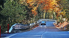 Opravená silnice II/210 v úseku lom  Podstrání na Sokolovsku. (17.10.2022)