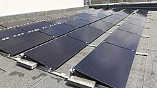 Na st�echách budov Teplárny �eské Bud�jovice nov� fungují solární panely, které...