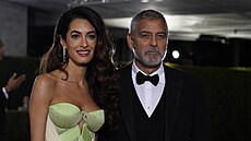 George Clooney a jeho man�elka Amal (Los Angeles, 15. �íjna 2022)
