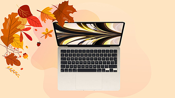 Podzimní sout o notebook Macbook Air