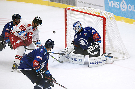 Momentka ze zápasu mezí Olomoucí a Plzní.