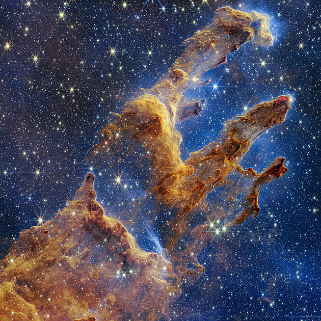 Webbův vesmírný teleskop zachytil ikonický snímek útvaru Pilíře stvoření
