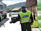 Policist kontroluj hranice se Slovenskem na silnicch, eleznicch i stezkch...
