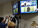 Zábry ze soudní sín v Moskv na soudní proces s Brittney Grinerovou