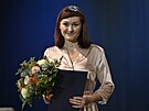 Kateina Tuková na pedávání Státní ceny za literaturu (23. íjna 2022)