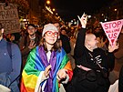 V Praze demonstrovali lidé za práva LGBT+ komunity. (26. íjna 2022)