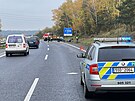 Dopravn� nehoda na d�lnici D10 u obce Brodce (22. ��jna 2022)