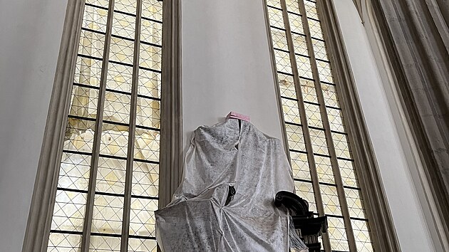 Nov zasklen okna kostela svatho Jakuba Starho v Brn.